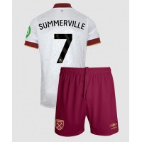 Billiga West Ham United Crysencio Summerville #7 Barnkläder Tredje fotbollskläder till baby 2024-25 Kortärmad (+ Korta byxor)